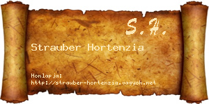 Strauber Hortenzia névjegykártya